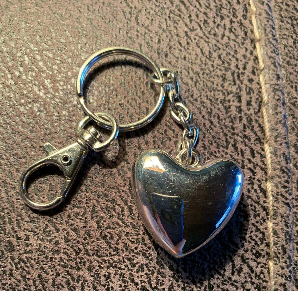 Heart keychain purse charm
